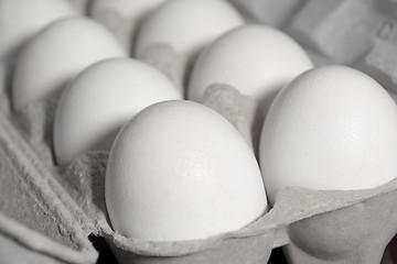 Image showing Eggs in a box