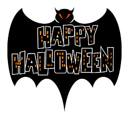 Image showing Happy Halloween Bat