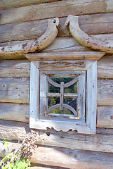 Image showing Ancient wood window 