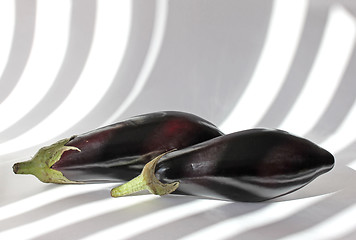 Image showing Two Aubergines