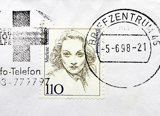 Image showing Marlene Dietrich Stamp