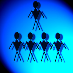 Image showing leadership in blue light