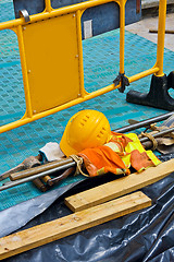 Image showing Construction worker supplies close up 