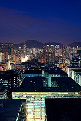 Image showing asia city downtown wide shot, hong kong