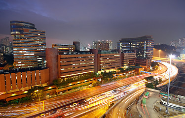 Image showing downtown city night 