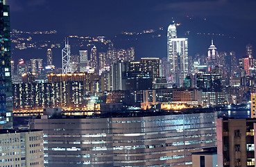 Image showing Hong Kong downtown at night