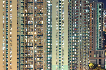 Image showing Hong Kong public housing apartment block 