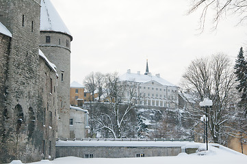 Image showing View of an old city in Tallinn. Estonia