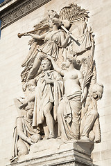Image showing Triumphal arch in Paris  , France