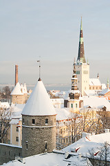 Image showing View of an old city in Tallinn. Estonia