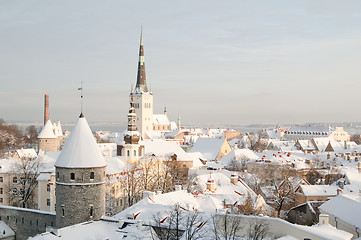 Image showing View of an old city in Tallinn. Estonia