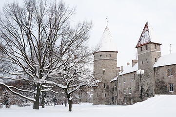 Image showing View of an old city in Tallinn. Estonia