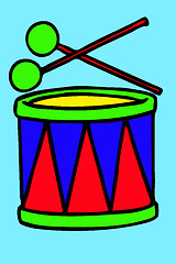 Image showing Bright drum