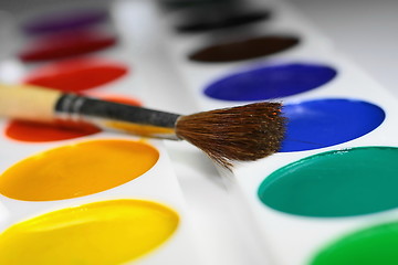 Image showing Set of paints
