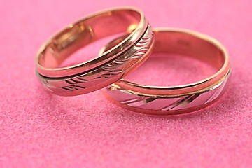 Image showing Gold wedding rings