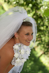 Image showing Bride with bouquet