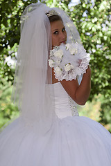 Image showing Bride with bouquet