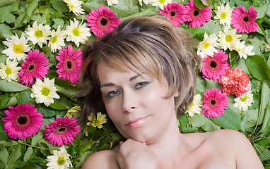 Image showing on a bed of flowers