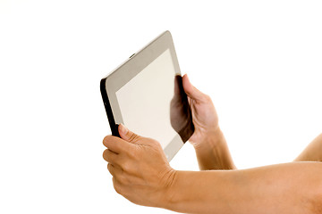 Image showing holding a tablet computer