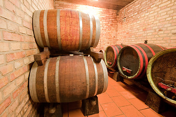 Image showing wine barrels