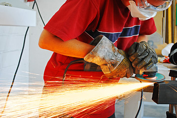 Image showing grinder metal worker