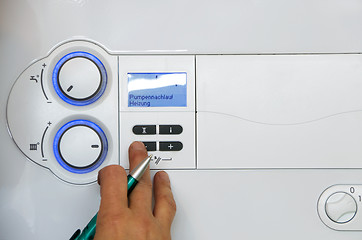 Image showing plumber thermostat