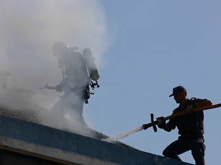 Image showing Firemen at Work