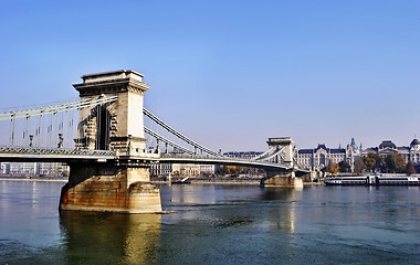 Image showing The Chain Bridge in Budapest