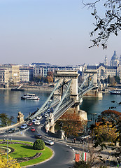 Image showing The Chain Bridge in Budapest