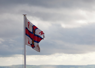 Image showing RLNI Flag on cloudy day