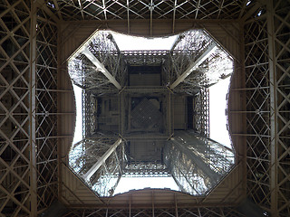 Image showing View inside Eiffel Tower