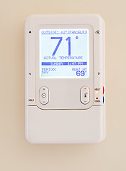 Image showing Modern electronic thermostat
