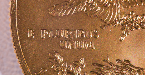 Image showing Macro of E Pluribus Unum