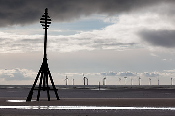 Image showing Wind turbines in Mersey