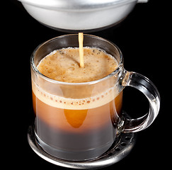 Image showing Expresso Coffee in glass cup