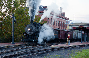 Image showing Steam train in Cumberland station