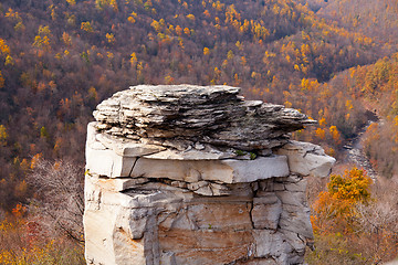 Image showing Craggy rocks in autumn