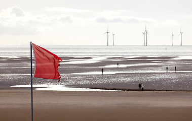 Image showing Wind turbines in Mersey