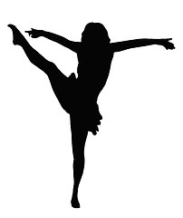 Image showing Dancing Girl High Kick