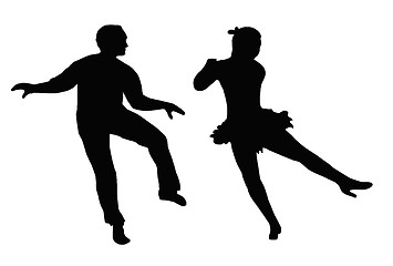 Image showing Dancing Couple Steps and Kick