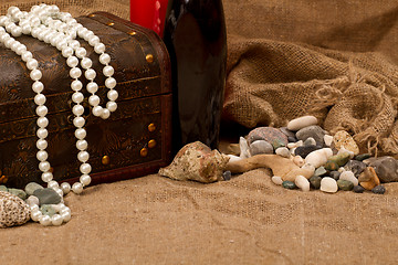 Image showing sea pearls and stones