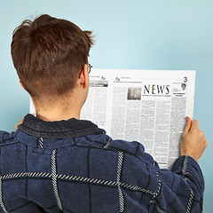 Image showing Man reading the newspaper