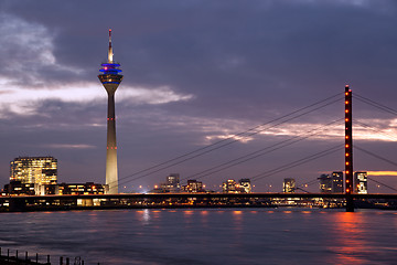 Image showing Media Tower and Rhine Bridge