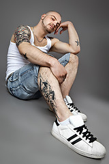Image showing man with tattoos