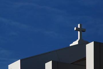 Image showing Modern church cross