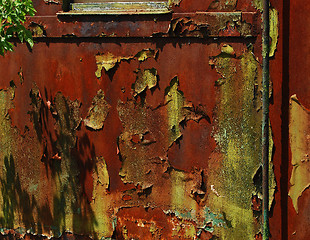 Image showing Old rusty wagon close-up