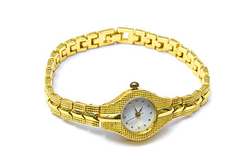 Image showing Golden Wrist Watch