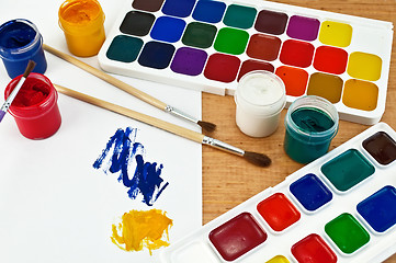Image showing Paint and gouache