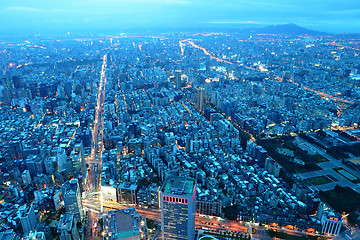 Image showing taipei city at night