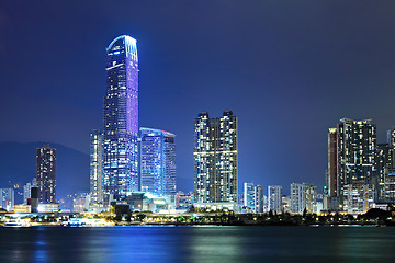 Image showing Tsuen Wan in Hong Kong at night